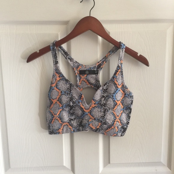 Missguided Tops - Snake Print Sports bra